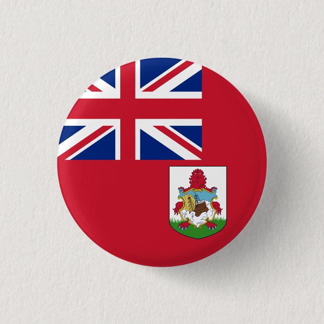 Bóton Redondo 2.54cm Bandeira das Bermudas (Frente)