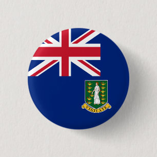 Bóton Redondo 2.54cm Bandeira das Ilhas Virgens Britânicas