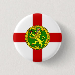 Bóton Redondo 2.54cm Bandeira de Alderney Patriótica