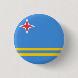 Bóton Redondo 2.54cm Bandeira de Aruba