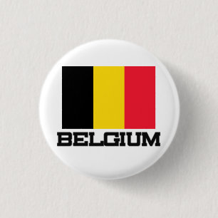 Bóton Redondo 2.54cm Bandeira de Bélgica