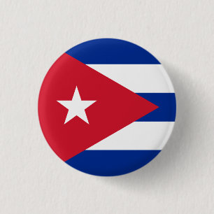Bóton Redondo 2.54cm Bandeira de Cuba