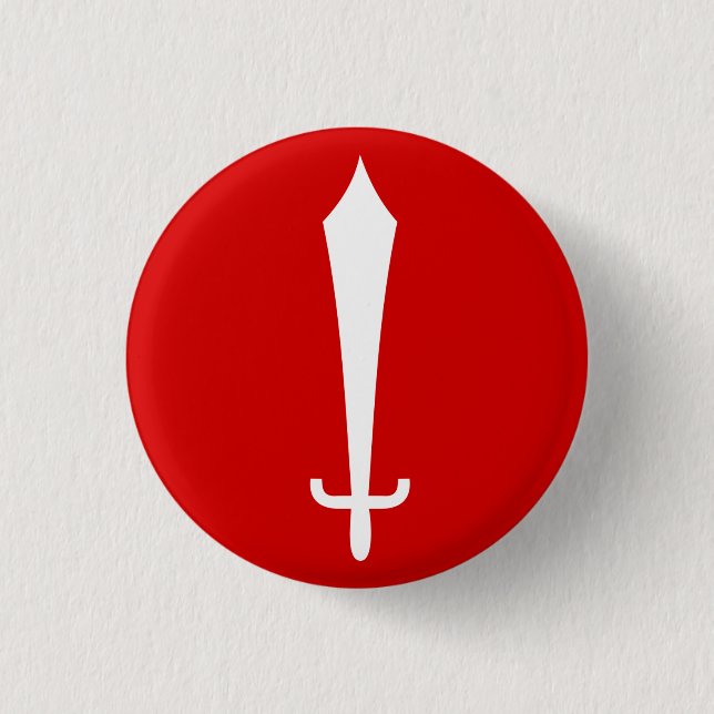 Bóton Redondo 2.54cm Bandeira de Katmandu, Nepal (Frente)
