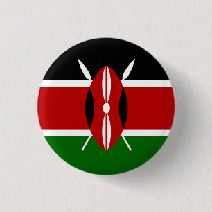 Bóton Redondo 2.54cm Bandeira de Kenya