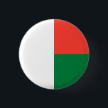 Bóton Redondo 2.54cm Bandeira de Madagascar<br><div class="desc">Bandeira patriótica de Madagascar.</div>