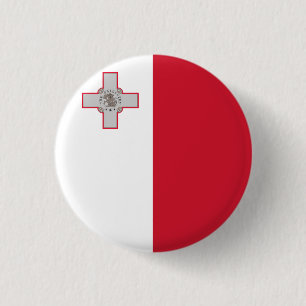 Bóton Redondo 2.54cm Bandeira de Malta (maltês)