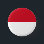 Bóton Redondo 2.54cm Bandeira de Mônaco<br><div class="desc">Bandeira patriótica de Mônaco.</div>