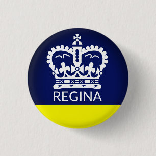 Bóton Redondo 2.54cm Bandeira de Regina, Saskatchewan