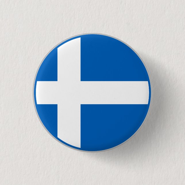 Bóton Redondo 2.54cm Bandeira de Shetland (Frente)