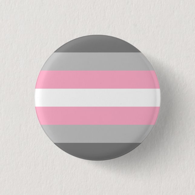 Bóton Redondo 2.54cm Bandeira Demigirl LGBT  (Frente)