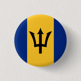 Bóton Redondo 2.54cm Bandeira do Barbado, Bandeira dos Barbados