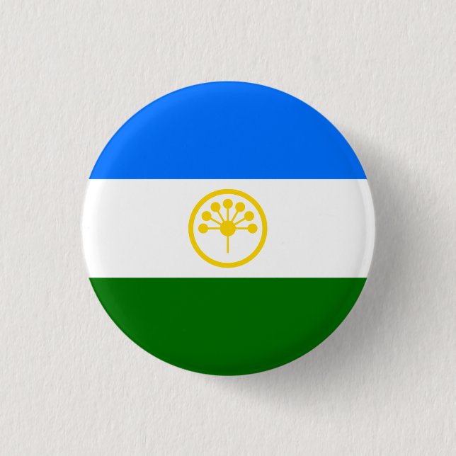 Bóton Redondo 2.54cm Bandeira do Bashkortostan (Frente)