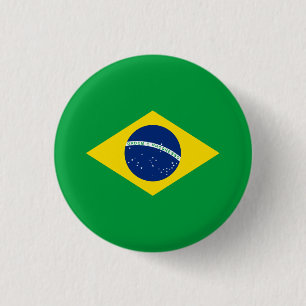 Bóton Redondo 2.54cm Bandeira do Brasil