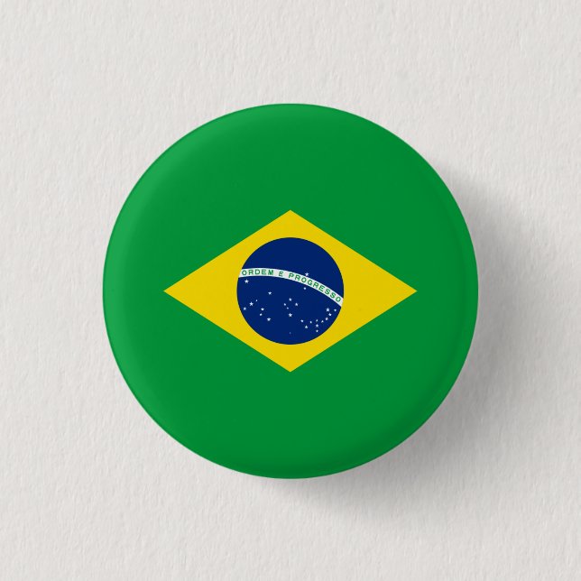 Bóton Redondo 2.54cm Bandeira do Brasil (Frente)