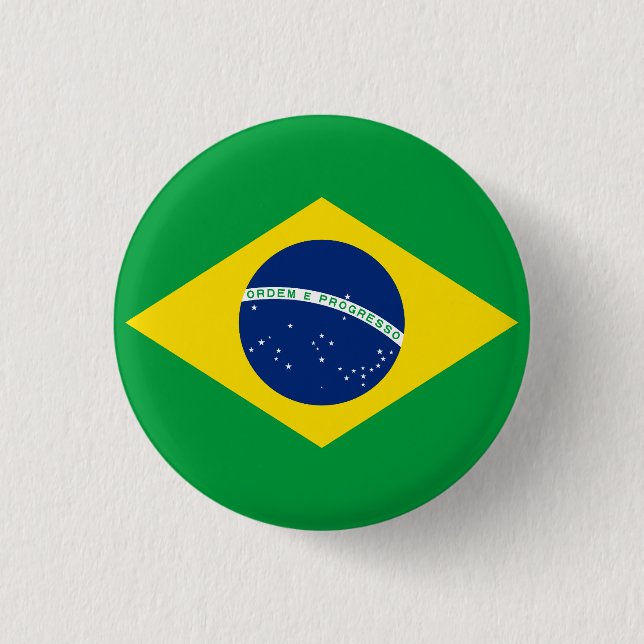 Bóton Redondo 2.54cm Bandeira do Brasil (Frente)
