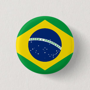 Bóton Redondo 2.54cm Bandeira do Brasil (Brasil)