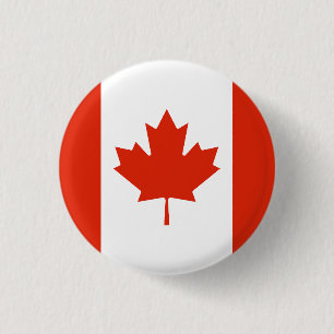 Bóton Redondo 2.54cm Bandeira do Canadá