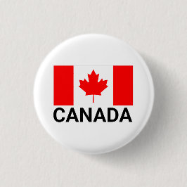 Bóton Redondo 2.54cm Bandeira do Canadá Bandeira Canadense, bandeira ca