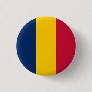 Bóton Redondo 2.54cm Bandeira do Chade, Bandeira do Chade