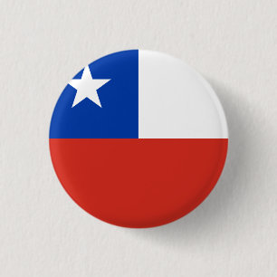 Bóton Redondo 2.54cm Bandeira do Chile