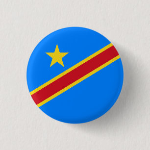 Bóton Redondo 2.54cm Bandeira do Congo