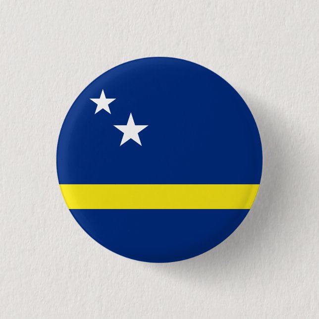 Bóton Redondo 2.54cm Bandeira do Curacao (Frente)