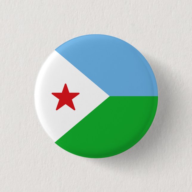 Bóton Redondo 2.54cm Bandeira do Djibuti (Frente)