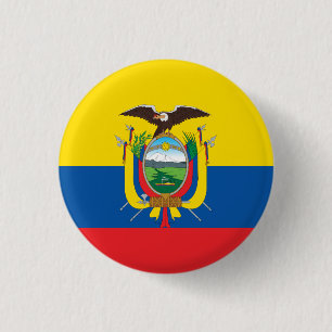 Bóton Redondo 2.54cm Bandeira do Equador