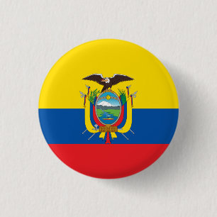 Bóton Redondo 2.54cm Bandeira do Equador