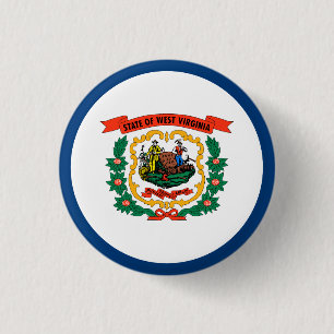 Bóton Redondo 2.54cm Bandeira do Estado da Virgínia Ocidental