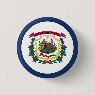 Bóton Redondo 2.54cm Bandeira do Estado da Virgínia Ocidental