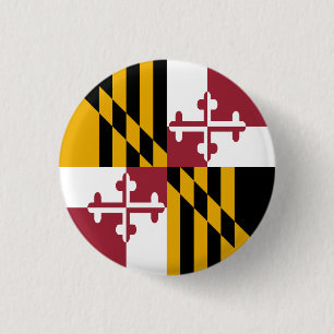 Bóton Redondo 2.54cm Bandeira do Estado de Maryland