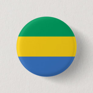 Bóton Redondo 2.54cm Bandeira do Gabão