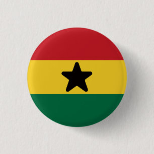 Bóton Redondo 2.54cm Bandeira do Gana