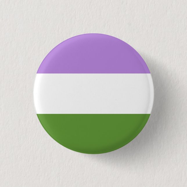 Bóton Redondo 2.54cm bandeira do genderqueer (Frente)