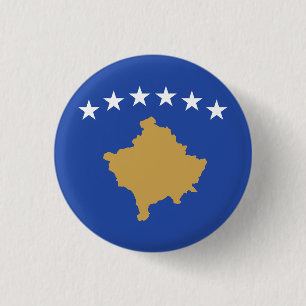 Bóton Redondo 2.54cm Bandeira do Kosovo