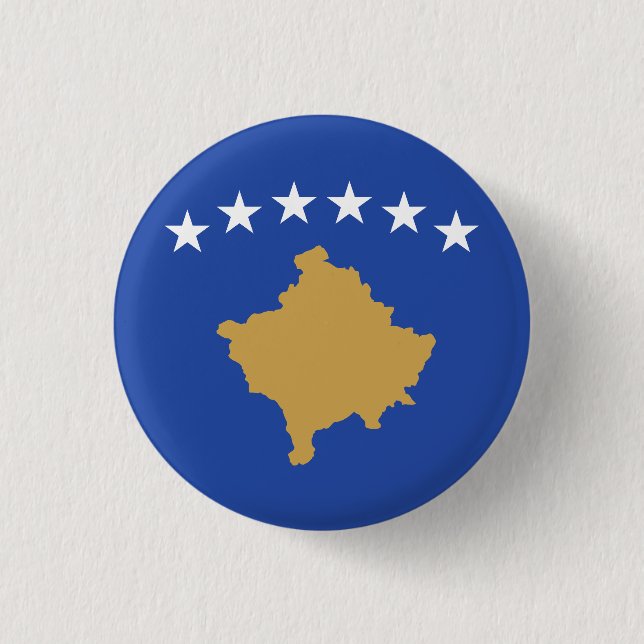 Bóton Redondo 2.54cm Bandeira do Kosovo (Frente)