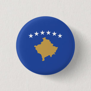 Bóton Redondo 2.54cm Bandeira do Kosovo, Bandeira do Kosovo