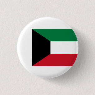 Bóton Redondo 2.54cm Bandeira do Kuwait, Bandeira do Kuwait