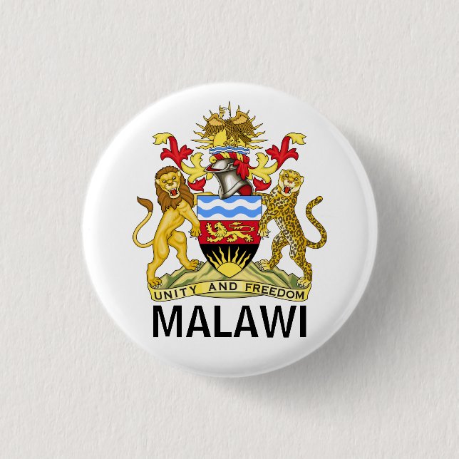 Bóton Redondo 2.54cm Bandeira do Malawi (Frente)