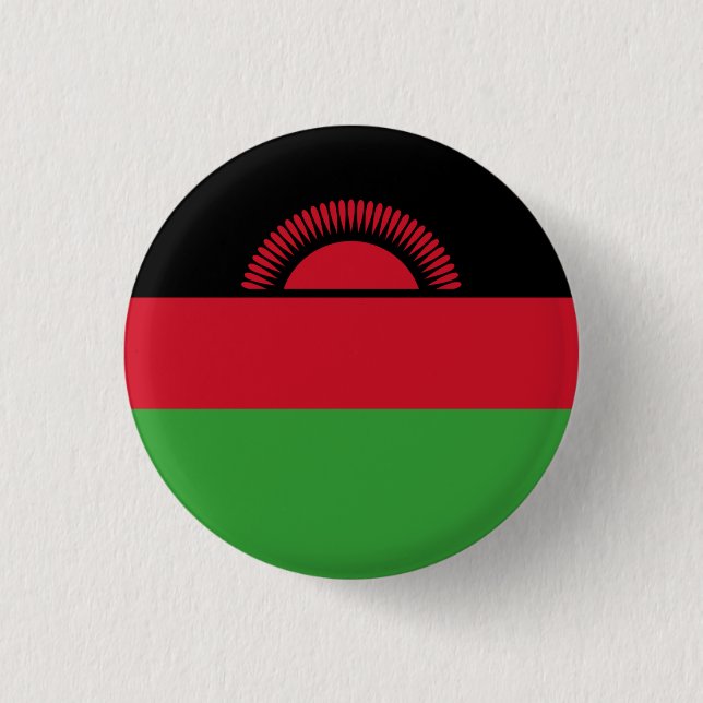 Bóton Redondo 2.54cm Bandeira do Malawi, Bandeira do Malawi (Frente)