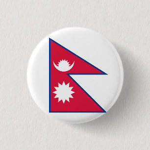 Bóton Redondo 2.54cm Bandeira do Nepal (Nepalês)