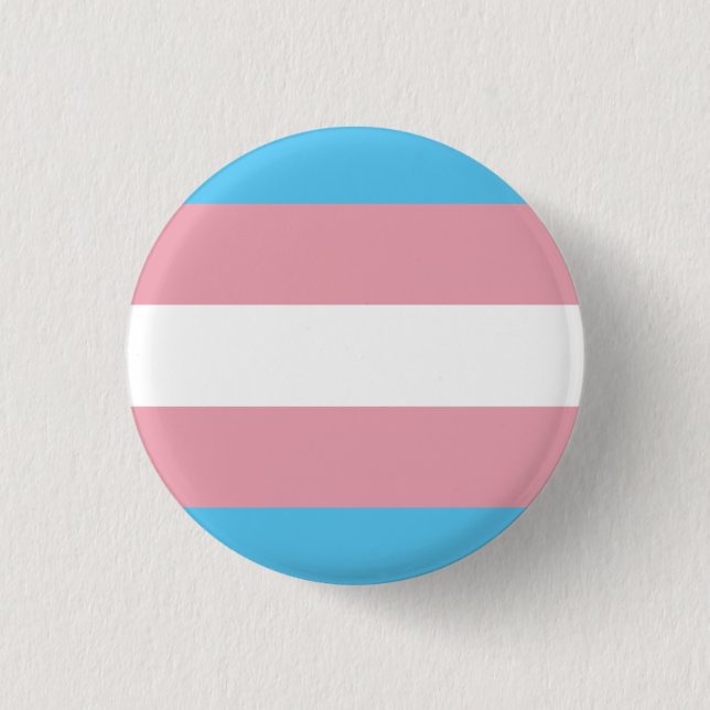 Bóton Redondo 2.54cm Bandeira do orgulho do Transgender (Frente)