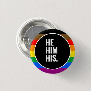 Bóton Redondo 2.54cm Bandeira do Orgulho LGBTQ+ de Filadélfia (QPOC)