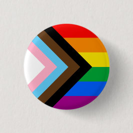 Bóton Redondo 2.54cm Bandeira do Orgulho Progressivo LGBTQ+