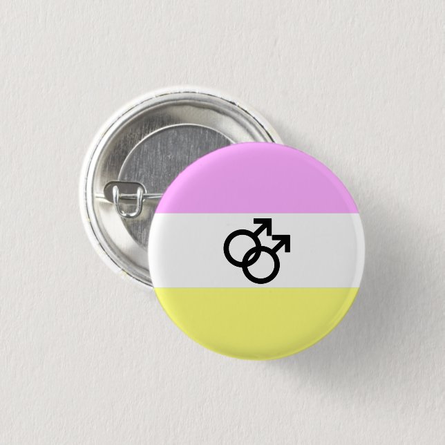 Bóton Redondo 2.54cm Bandeira do Orgulho Twink (Frente & Verso)