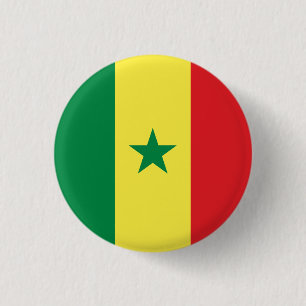 Bóton Redondo 2.54cm Bandeira do Senegal (Senegal)