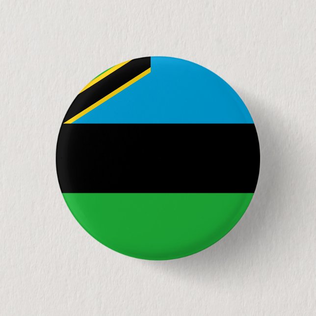 Bóton Redondo 2.54cm Bandeira do Zanzibar (Frente)
