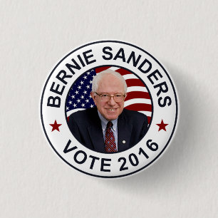 Bóton Redondo 2.54cm Bandeira dos E.U. das máquinas de lixar de Bernie