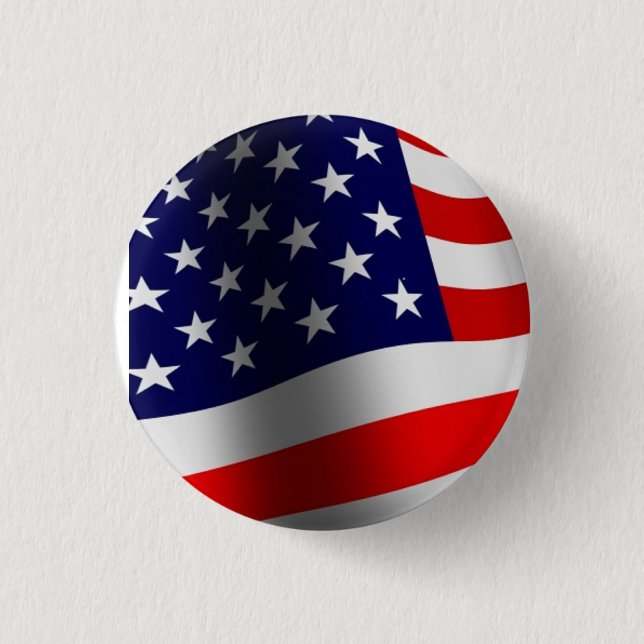 Bóton Redondo 2.54cm Bandeira dos Estados Unidos (Frente)